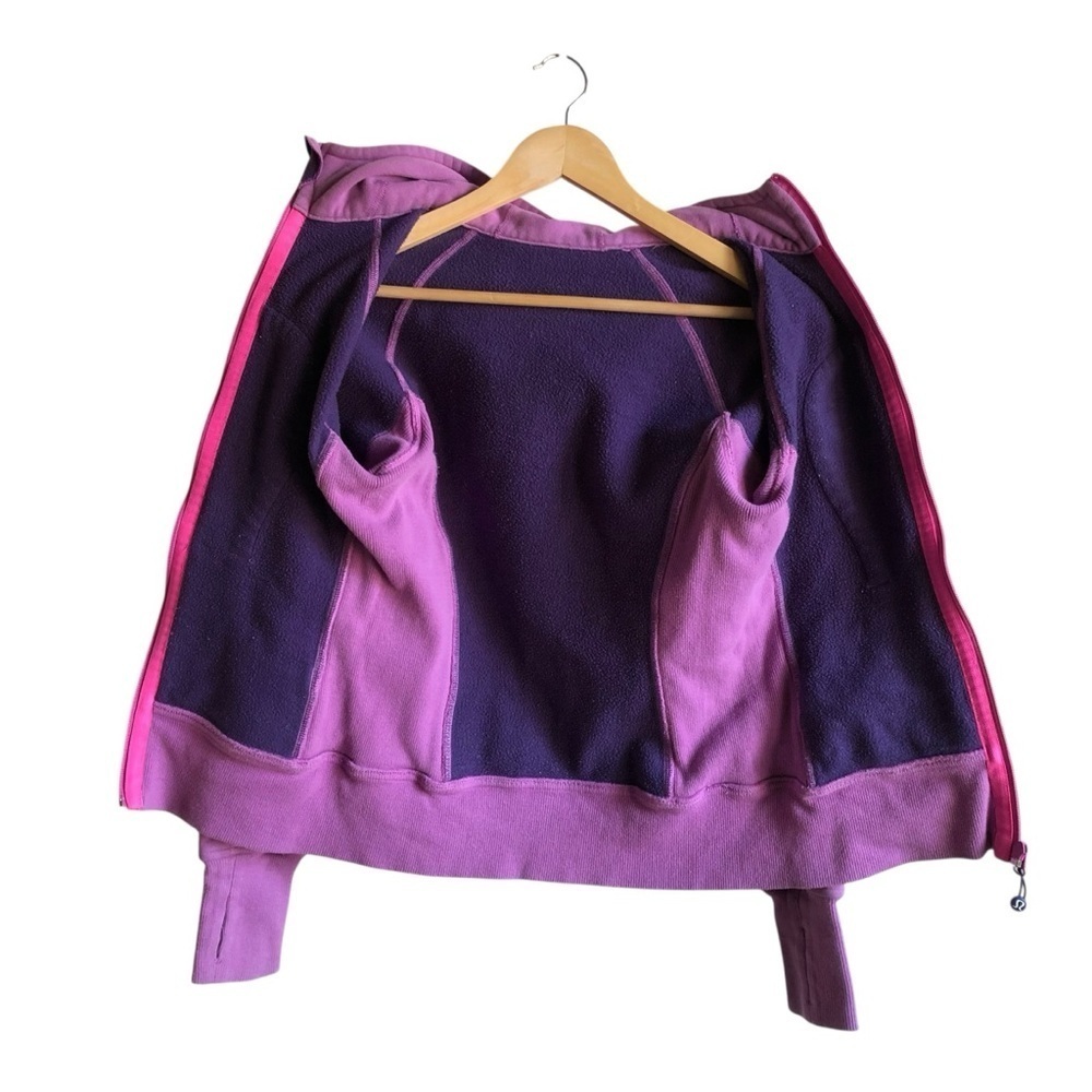 Lululemon Scuba Hoodie Size 4 Deep Fuchsia Pink Purple Cozy Cotton - Picture 11 of 12